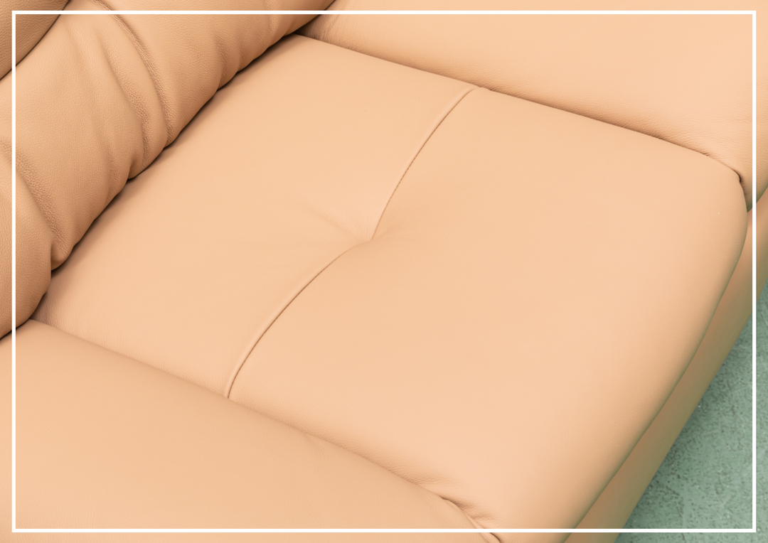 Klaussner Celina Swivel Glider Leather Manual Recliner with Cushion Arms-Sofabed