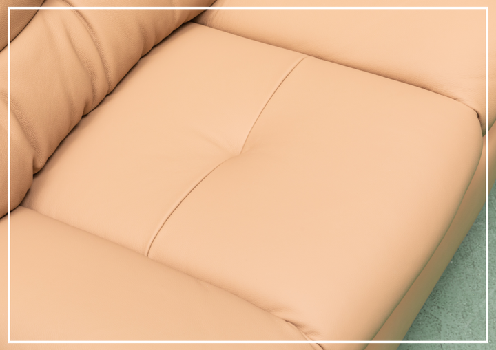 Klaussner Celina Swivel Glider Leather Manual Recliner with Cushion Arms-Sofabed