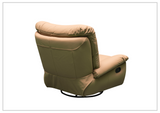Klaussner Celina Swivel Glider Leather Manual Recliner with Cushion Arms-Sofabed