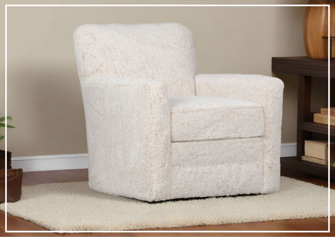 Klaussner Marlow Fabric Swivel Accent Chair with Track Arms-Sofabed