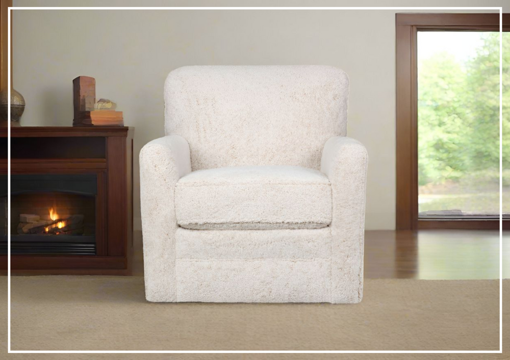 Klaussner Marlow Fabric Swivel Accent Chair with Track Arms-Sofabed