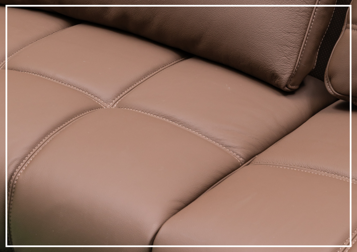 Klaussner Orlano 3-seater Brown Leather Power Reclining Sofa-Sofabed