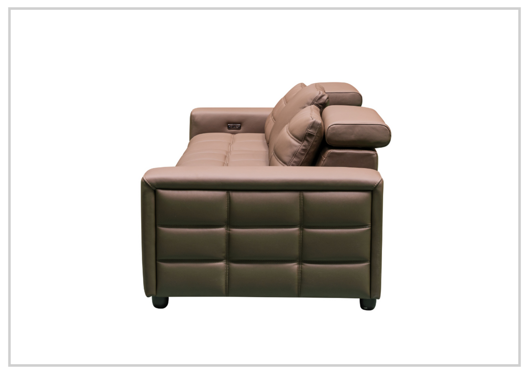 Klaussner Orlano 3-seater Brown Leather Power Reclining Sofa-Sofabed