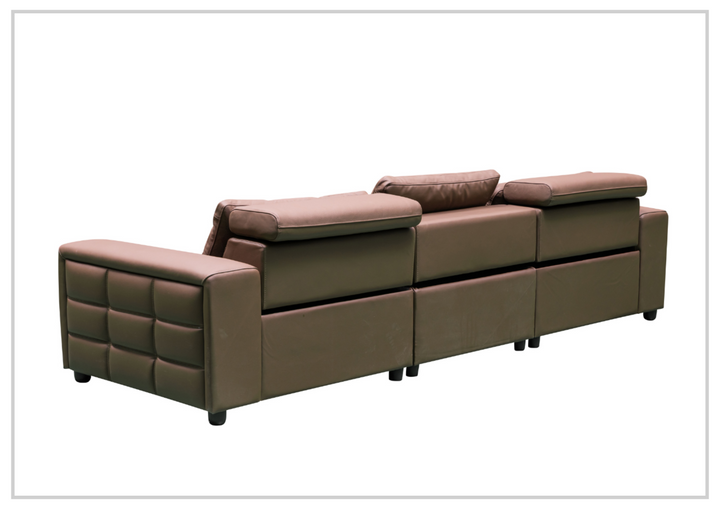 Klaussner Orlano 3-seater Brown Leather Power Reclining Sofa-Sofabed