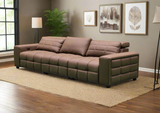 Klaussner Orlano 3-seater Brown Leather Power Reclining Sofa