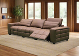 Klaussner Orlano 3-seater Brown Leather Power Reclining Sofa