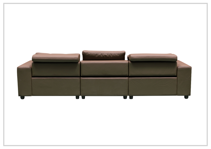 Klaussner Orlano 3-seater Brown Leather Power Reclining Sofa-Sofabed