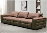 Klaussner Orlano 3-seater Brown Leather Power Reclining Sofa-Sofabed