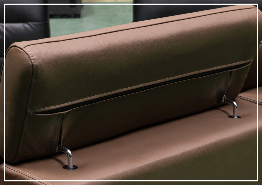 Klaussner Orlano 3-seater Brown Leather Power Reclining Sofa