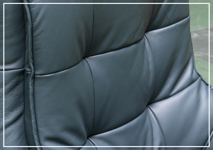 Klaussner Serano Blaze  Blue Leather Swivel Power Recliner Lift Chair-Sofabed