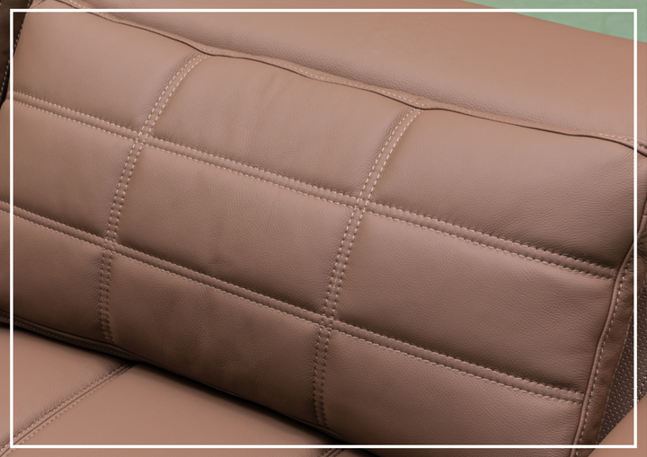 Klaussner Orlano 3-seater Brown Leather Power Reclining Sofa-Sofabed