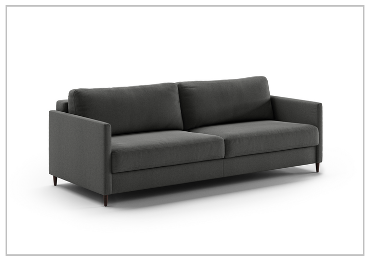 Luonto Elfin Fabric King Sleeper Sofa with Chrome or Wood Legs