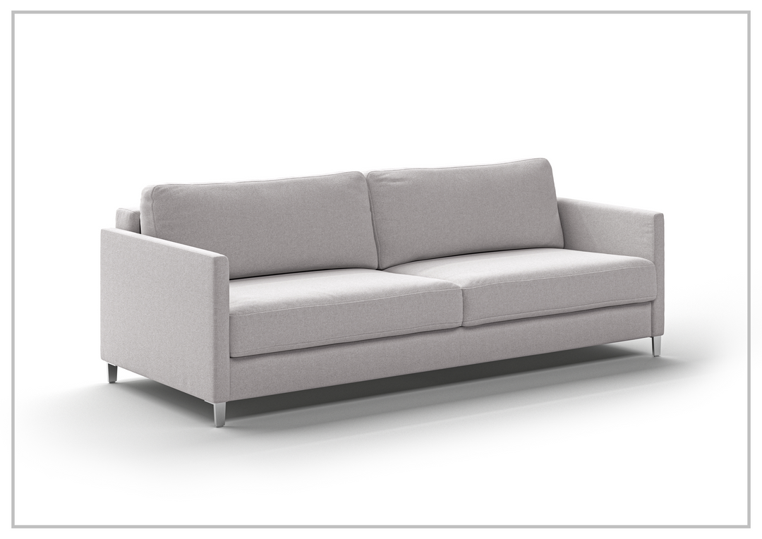 Luonto Elfin Fabric King Sleeper Sofa with Chrome or Wood Legs