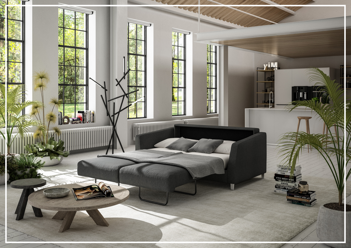 Luonto Monika Fabric Full XL Sleeper Sofa Bed In Four Color Options