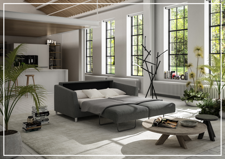 Luonto Monika Fabric Full XL Sleeper Sofa Bed In Four Color Options