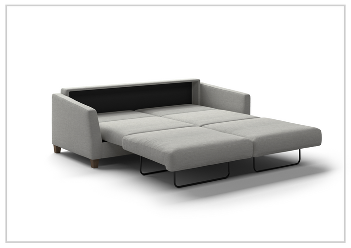 Luonto Monika Fabric King Sleeper Sofa Bed With Wood or Chrome Legs