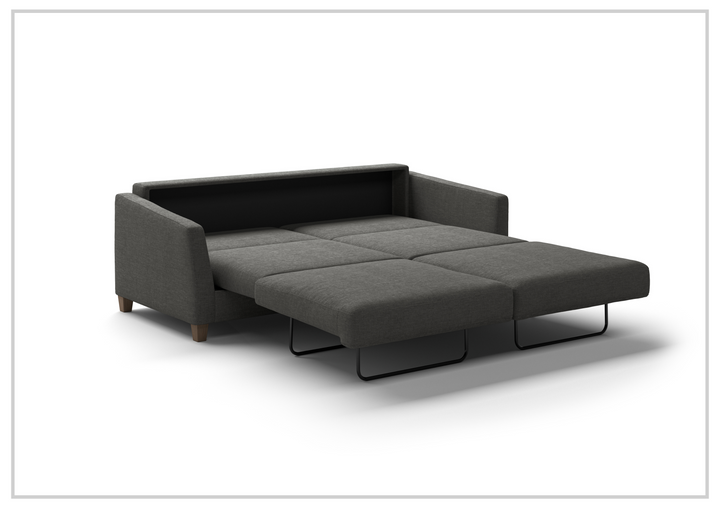 Luonto Monika Fabric King Sleeper Sofa Bed With Wood or Chrome Legs