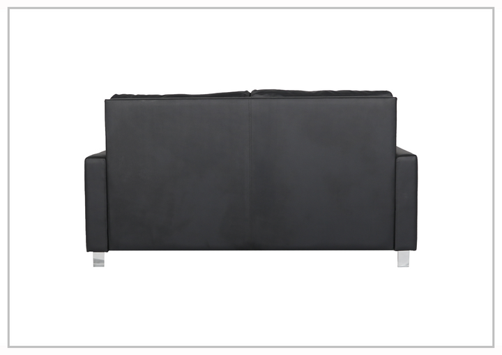 Gio Italia Nova Queen Leather Sleeper Sofa With Wood and Chrome Legs