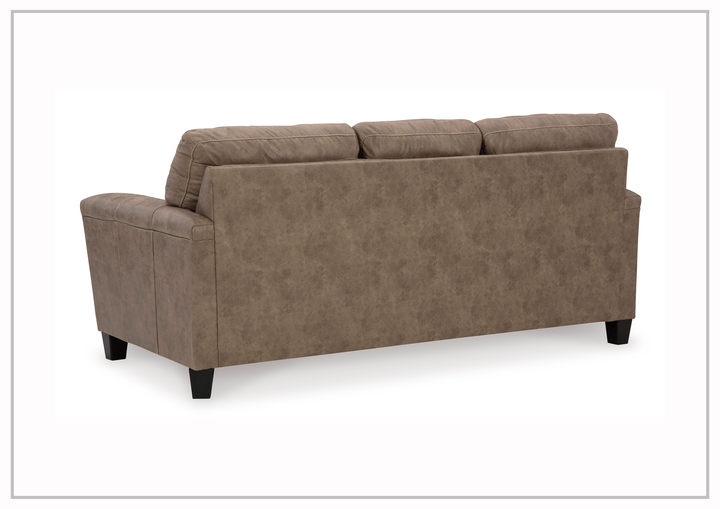 Gio Italia Nessa 3-Seater Faux Leather Queen Sleeper Sofa In Brown Color