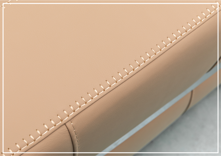 Klaussner Prestigio 3-Seater Top Grain Stone Wash Leather Reclining Sofa