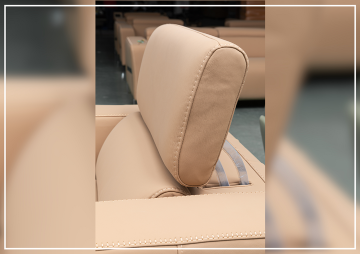 Prestigio 3-Seater Top Grain Stone Wash Leather Reclining chair