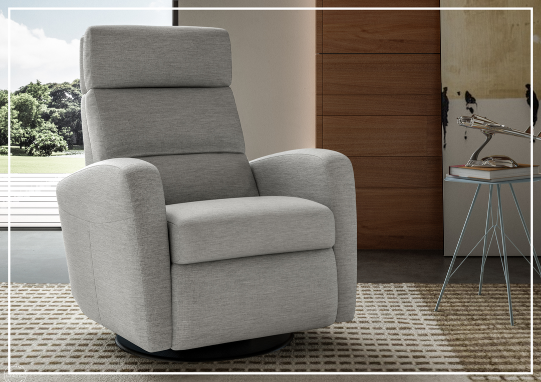 Sloped Fabric Power Recliner Chair in Power and Manual Options-SOFABED