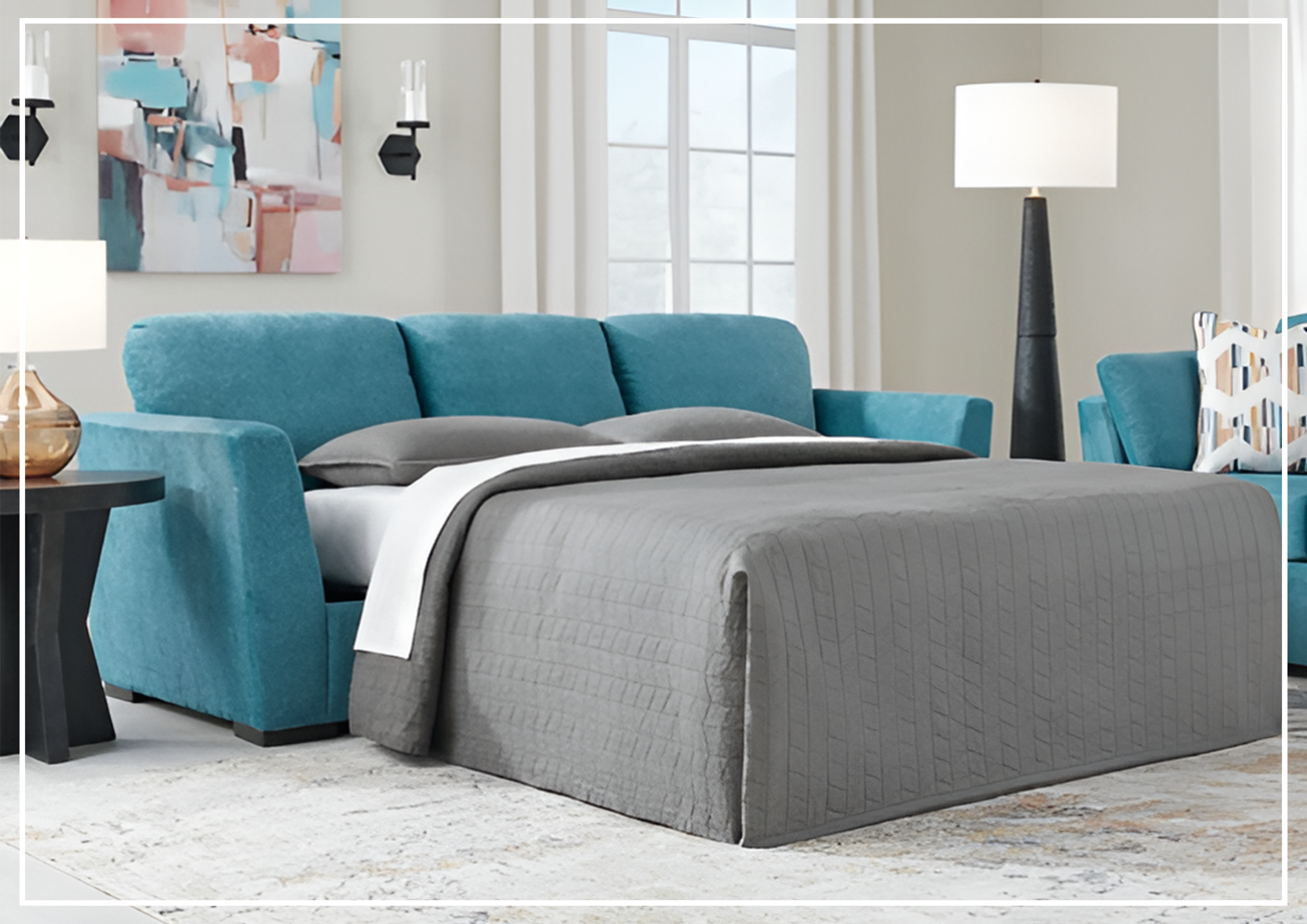 Buy Gio Italia's Valeria 3-Seater Fabric Queen Sleeper Sofa Online