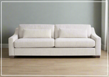 Universal Furniture Brooklyn Fabric Sofa With Throw Pillows in White