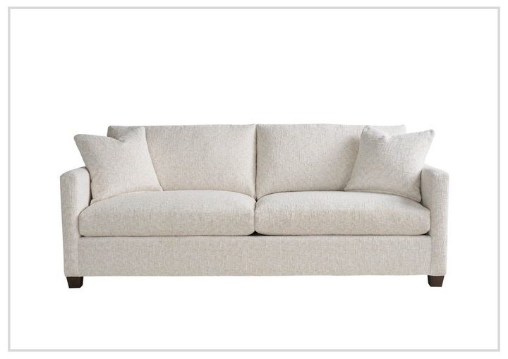 Universal Furniture Mebane 2 Seater Fabric Sofa in White-sofabed.com
