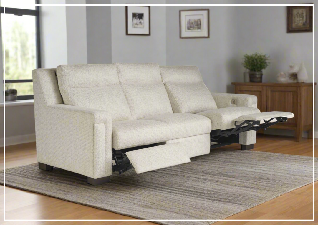 Universal Furniture Mixon 3-Seater Leather Reclining Sofa in Two Colors