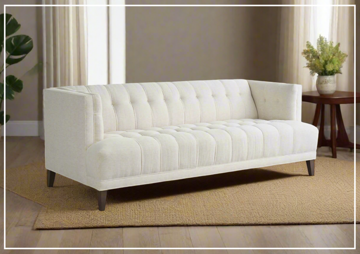 Universal Furniture Paxton 3-Seater Fabric Tufted Sofa with Track Arms