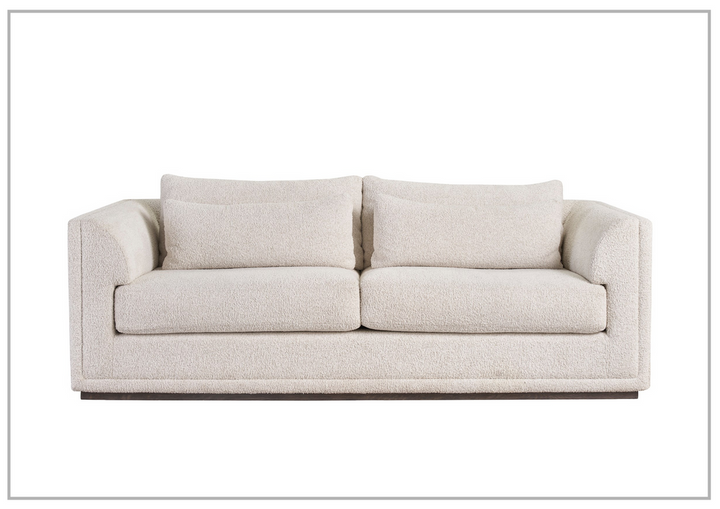 Universal Furniture Theo Beige 3-Seater Fabric Sofa with Spring Down Cushions