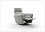 Welted Fabric Power Recliner Chair in Power and Manual Options-SOFABED