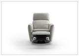 Welted Fabric Power Recliner Chair in Power and Manual Options-SOFABED