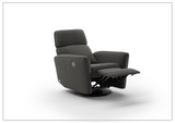 Welted Fabric Power Recliner Chair in Power and Manual Options-SOFABED