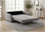 Luonto Aura Fabric Queen Sleeper Sofa with Wood or Chrome Legs