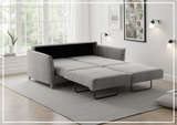 Luonto Aura Fabric Queen Sleeper Sofa with Wood or Chrome Legs