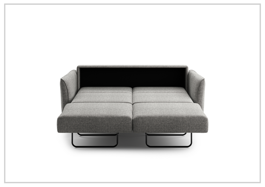 Luonto Aura Fabric Queen Sleeper Sofa with Wood or Chrome Legs