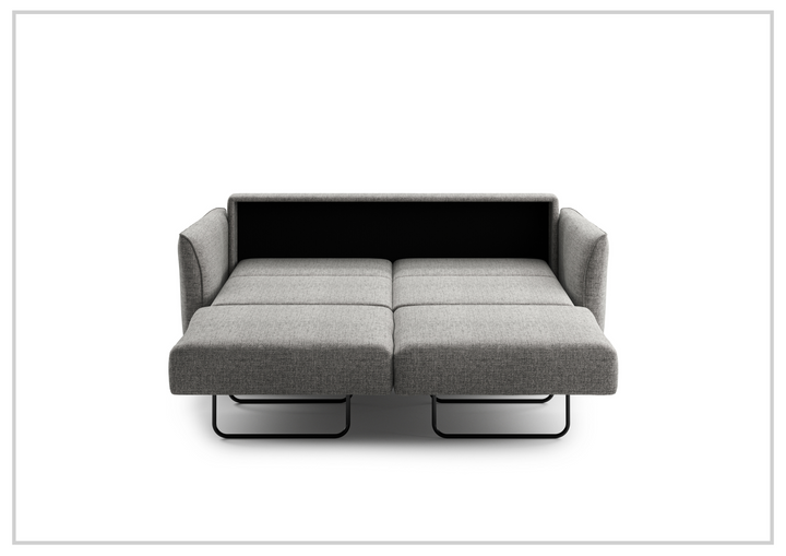 Luonto Aura Fabric Queen Sleeper Sofa with Wood or Chrome Legs