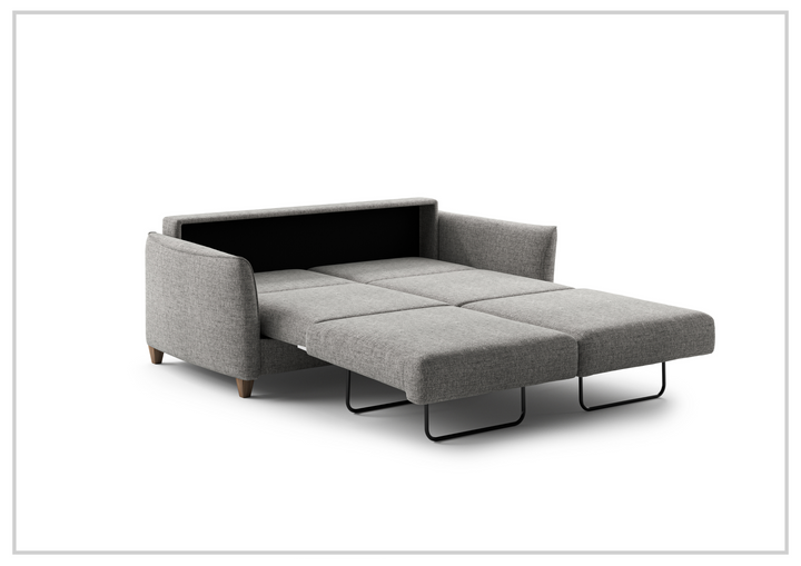 Luonto Aura Fabric Queen Sleeper Sofa with Wood or Chrome Legs
