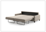 Luonto Nico Fabric King Sleeper Sofa With Nest Mechanism and chrome or wood legs