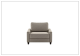 Luonto Nico Fabric Sleeper Chair Sofa With Nest Mechanism and Walnut or Chrome Leg option