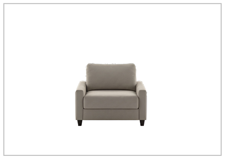 Luonto Nico Fabric Sleeper Chair Sofa With Nest Mechanism and Walnut or Chrome Leg option