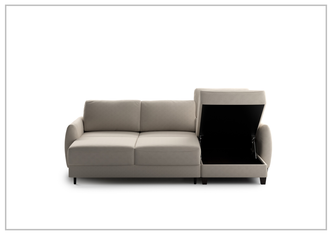 Luonto Delta 3-Seater Fabric Full XL Sectional Sofa Sleeper With Reversible Chaise-SOFABED