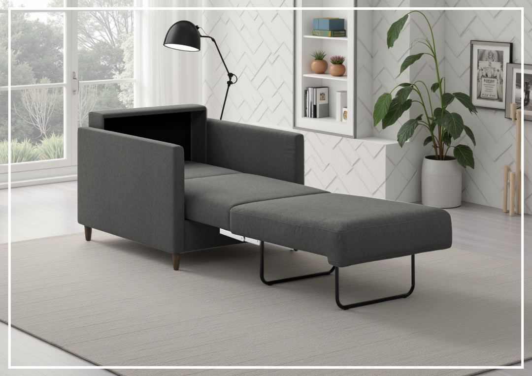 Luonto Elfin Fabric Cot Chair Sleeper Sofa with Nest Mechanism