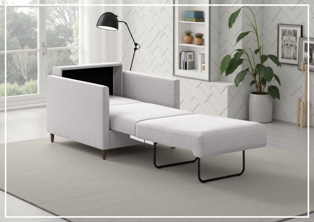 Luonto Elfin Fabric Cot Chair Sleeper Sofa with Nest Mechanism