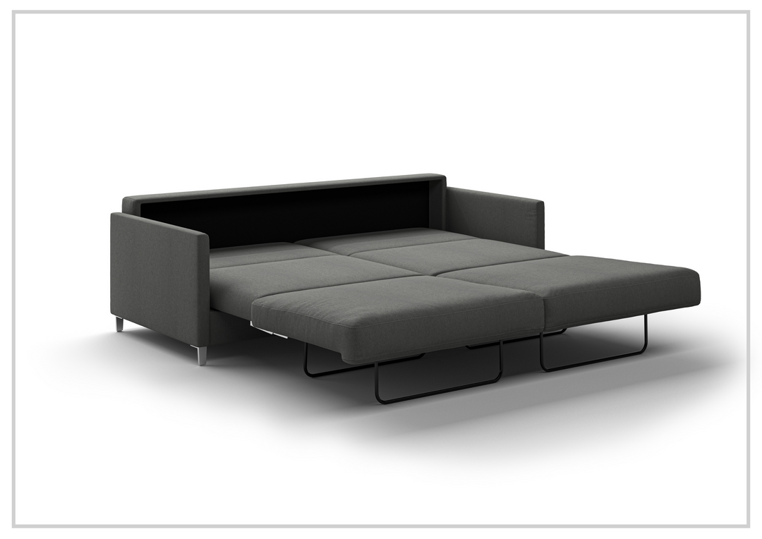 Luonto Elfin Fabric King Sleeper Sofa with Chrome or Wood Legs