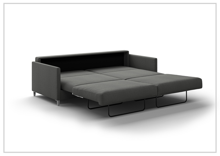 Luonto Elfin Fabric King Sleeper Sofa with Chrome or Wood Legs