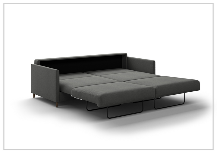 Luonto Elfin Fabric King Sleeper Sofa with Chrome or Wood Legs