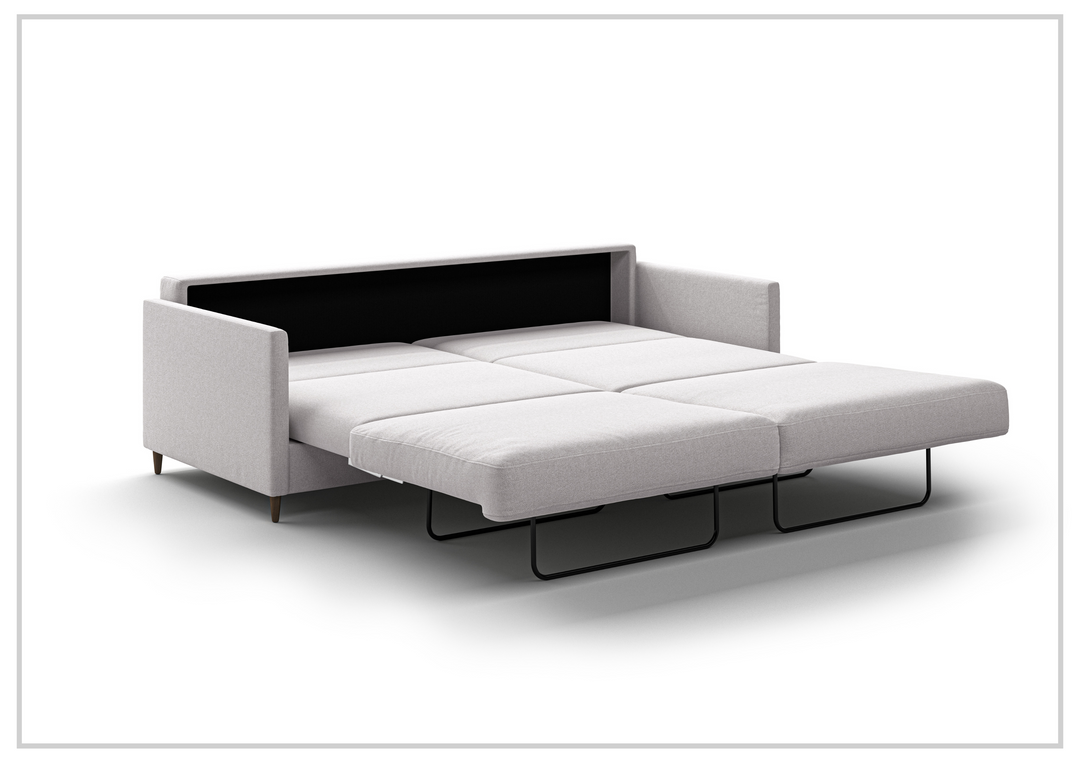 Luonto Elfin Fabric King Sleeper Sofa with Chrome or Wood Legs